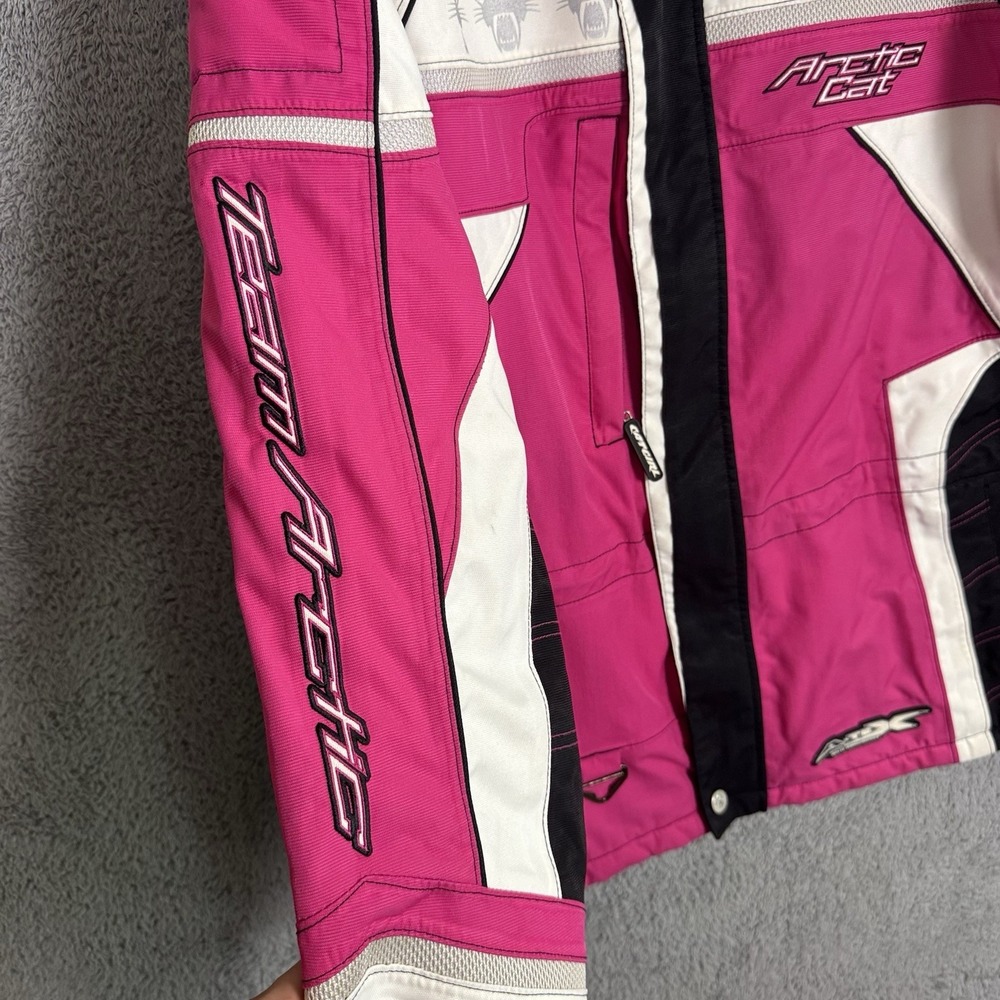 Arctic Cat Jacket Womens L Snowmobile Coat Thinsulate Quilted Racegirl A-tex - Picture 5 of 16